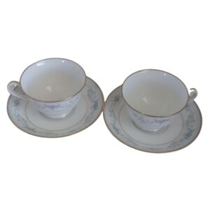 Noritake 2600 Noble Nippon Toki Kaishi  Cups and Saucers, set of 2